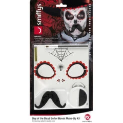Kit De Maquillage Jour Des Morts Pour Homme -Boutique De Carnaval D'Halloween Kit de maquillage jour des morts pour homme 6