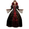 Large Robe Baroque De Vampire Pour Femme 1 Large Robe Baroque De Vampire Pour Femme -Boutique De Carnaval D'Halloween Large robe baroque de vampire pour femme