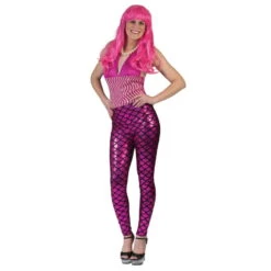 Legging Rose écailles De Sirène