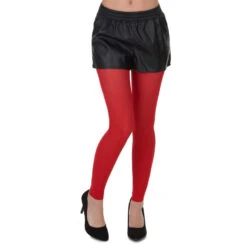 Legging Rouge Semi-opaque