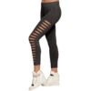 Legging Strech Troué Noir Pour Femme