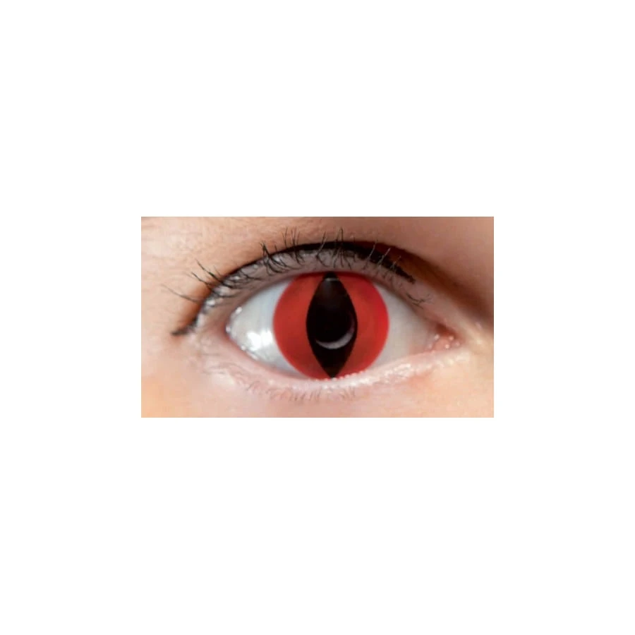 Lentilles Fond Rouge Pupille De Reptile 5 Lentilles Fond Rouge Pupille De Reptile – Image 3
