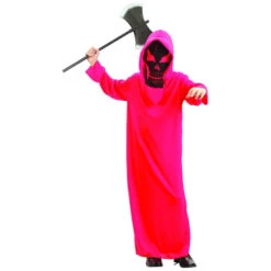 Long Costume Rouge De Petit Squelette Diable