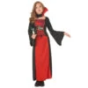 Long Déguisement Rouge Noir De Petite Vampiresse
