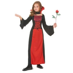 Long Déguisement Rouge Noir De Petite Vampiresse 7 Long Déguisement Rouge Noir De Petite Vampiresse -Boutique De Carnaval D'Halloween Long deguisement rouge noir de petite vampiresse 16685