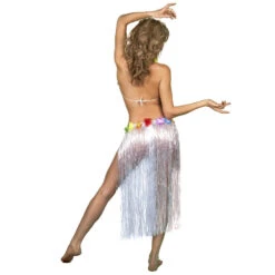 Long Pagne Hawaïen Blanc -Boutique De Carnaval D'Halloween Long pagne hawaien blanc 13201