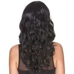 Longue Perruque Noire 3/4 Bouclée -Boutique De Carnaval D'Halloween Longue perruque noire 3 4 bouclee 29457