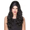 Longue Perruque Noire Bouclée, Luxe 1 Longue Perruque Noire Bouclée, Luxe -Boutique De Carnaval D'Halloween Longue perruque noire bouclee luxe
