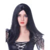 Longue Perruque Noire Lisse De 45cm