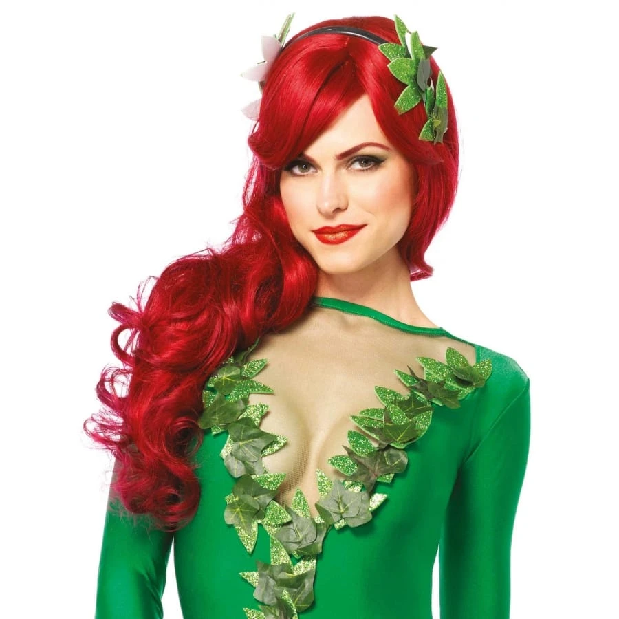 Longue Perruque Ondulée Rouge Unie Glamour 4 Longue Perruque Ondulée Rouge Unie Glamour – Image 2