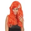 Longue Perruque Orange Ondulée 50cm