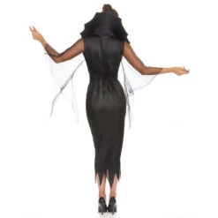 Longue Robe Cintrée Araignée à Grand Col 9 Longue Robe Cintrée Araignée à Grand Col -Boutique De Carnaval D'Halloween Longue robe cintree araignee a grand col 14519