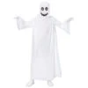 Longue Robe De Fantôme Blanc Avec Cagoule, Enfant