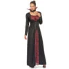 Longue Robe De Femme Vampire Imprimé Têtes De Mort