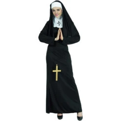 Longue Robe De Nonne Pour Femme -Boutique De Carnaval D'Halloween Longue robe de nonne pour femme 15491