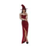 Longue Robe De Sorcière Rouge échancrée 1 Longue Robe De Sorcière Rouge échancrée -Boutique De Carnaval D'Halloween Longue robe de sorciere rouge echancree