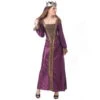 Longue Robe Médiévale Violette De Princesse -Boutique De Carnaval D'Halloween Longue robe medievale violette de princesse