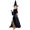 Longue Robe Noire De Sorcière Pour Fille -Boutique De Carnaval D'Halloween Longue robe noire de sorciere pour fille