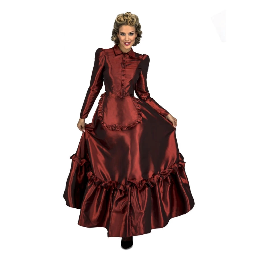 Longue Robe Rouge De Dame Du Farwest 3 Longue Robe Rouge De Dame Du Farwest