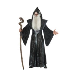 Longue Tenue Noire De Sorcier Médiéval