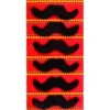 Lot 6 Moustaches Noires Adhésives De 9cm