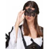 Loup Diable Noir En Dentelle 2 Loup Diable Noir En Dentelle -Boutique De Carnaval D'Halloween Loup diable noir en dentelle