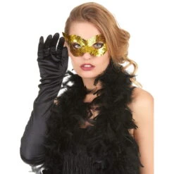 Loup Uni Recouvert De Sequins -Boutique De Carnaval D'Halloween Loup uni recouvert de sequins 45573