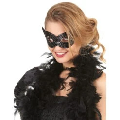 Loup Uni Recouvert De Sequins -Boutique De Carnaval D'Halloween Loup uni recouvert de sequins 45574