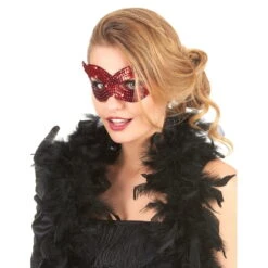 Loup Uni Recouvert De Sequins -Boutique De Carnaval D'Halloween Loup uni recouvert de sequins 45576