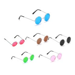 Boutique De Carnaval D'Halloween -Boutique De Carnaval D'Halloween Lunettes rondes et colorees de hippie