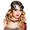 Lunettes Steampunk Rondes Argentées -Boutique De Carnaval D'Halloween Lunettes steampunk rondes argentees