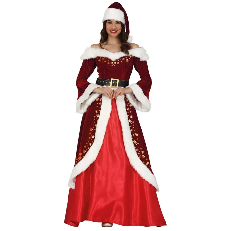 Luxueuse Tenue De Mère Noël Avec Dorures 3 Luxueuse Tenue De Mère Noël Avec Dorures