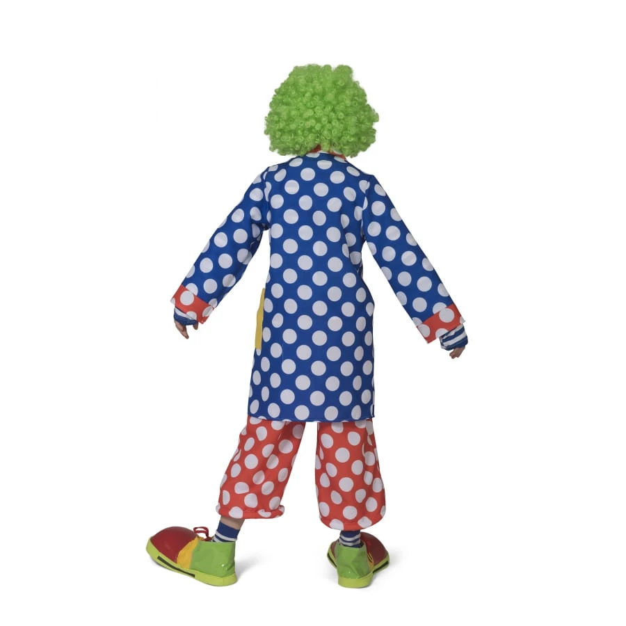 Manteau De Clown Bleu à Pois Blancs Pour Enfant 4 Manteau De Clown Bleu à Pois Blancs Pour Enfant – Image 2