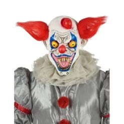 Masque De Clown Effrayant Courts Cheveux Rouges