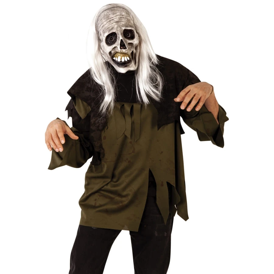 Masque De Zombie Avec Cheveux Pour Adulte 3 Masque De Zombie Avec Cheveux Pour Adulte