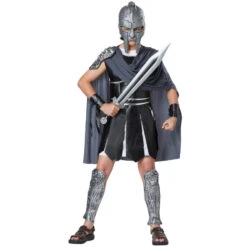 Masque Et épée Argenté De Gladiateur 5 Masque Et épée Argenté De Gladiateur -Boutique De Carnaval D'Halloween Masque et epee argente de gladiateur 1 24