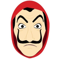 Masque Facial De Braqueur, Dessin En Carton