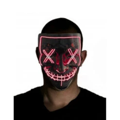 Masque Facial Noir Led Pour Adulte 5 Masque Facial Noir Led Pour Adulte -Boutique De Carnaval D'Halloween Masque facial noir led pour adulte 59208