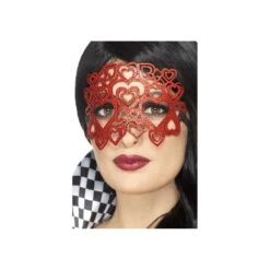 Masque Loup Coeurs Et Paillettes