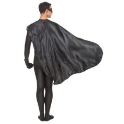 Masque, Manchette Et Cape Noire Pour Adulte -Boutique De Carnaval D'Halloween Masque manchette et cape noire pour adulte 27493