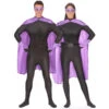 Masque, Manchettes Et Cape Violette Pour Homme -Boutique De Carnaval D'Halloween Masque manchettes et cape violette pour homme