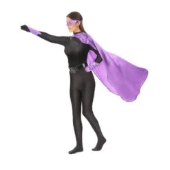 Masque, Manchettes Et Cape Violette Pour Homme -Boutique De Carnaval D'Halloween Masque manchettes et cape violette pour homme 27499