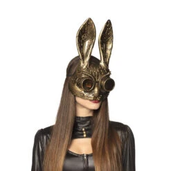 Masque Steampunk De Lapin Métallisé Pour Adulte