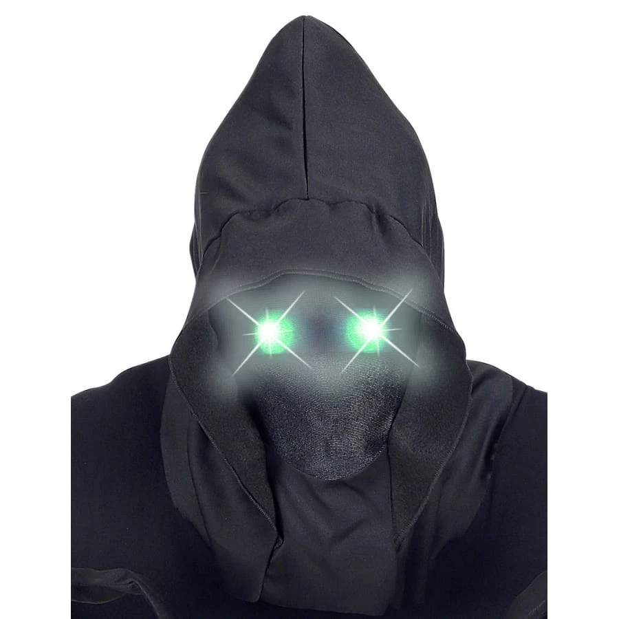 Masque Visage Caché Avec Yeux Lumineux Verts 3 Masque Visage Caché Avec Yeux Lumineux Verts