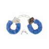 Menottes Avec Froufrous Bleu -Boutique De Carnaval D'Halloween Menottes avec froufrous bleu