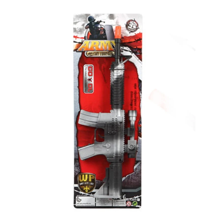 Mitraillette En Plastique Noire Et Grise De 45 Cm 4 Mitraillette En Plastique Noire Et Grise De 45 Cm – Image 2