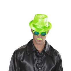 Moustache Verte Fluo De Forme Aléatoire 5 Moustache Verte Fluo De Forme Aléatoire -Boutique De Carnaval D'Halloween Moustache verte fluo de forme aleatoire 36898