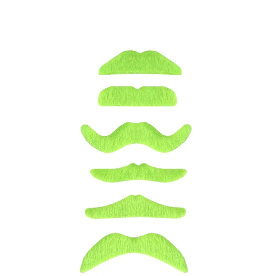 Moustache Verte Fluo De Forme Aléatoire 3 Moustache Verte Fluo De Forme Aléatoire