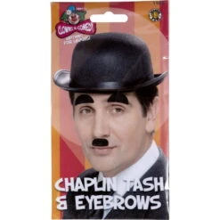 Moustaches Et Sourcils De Charlie Chaplin -Boutique De Carnaval D'Halloween Moustaches et sourcils de charlie chaplin 1