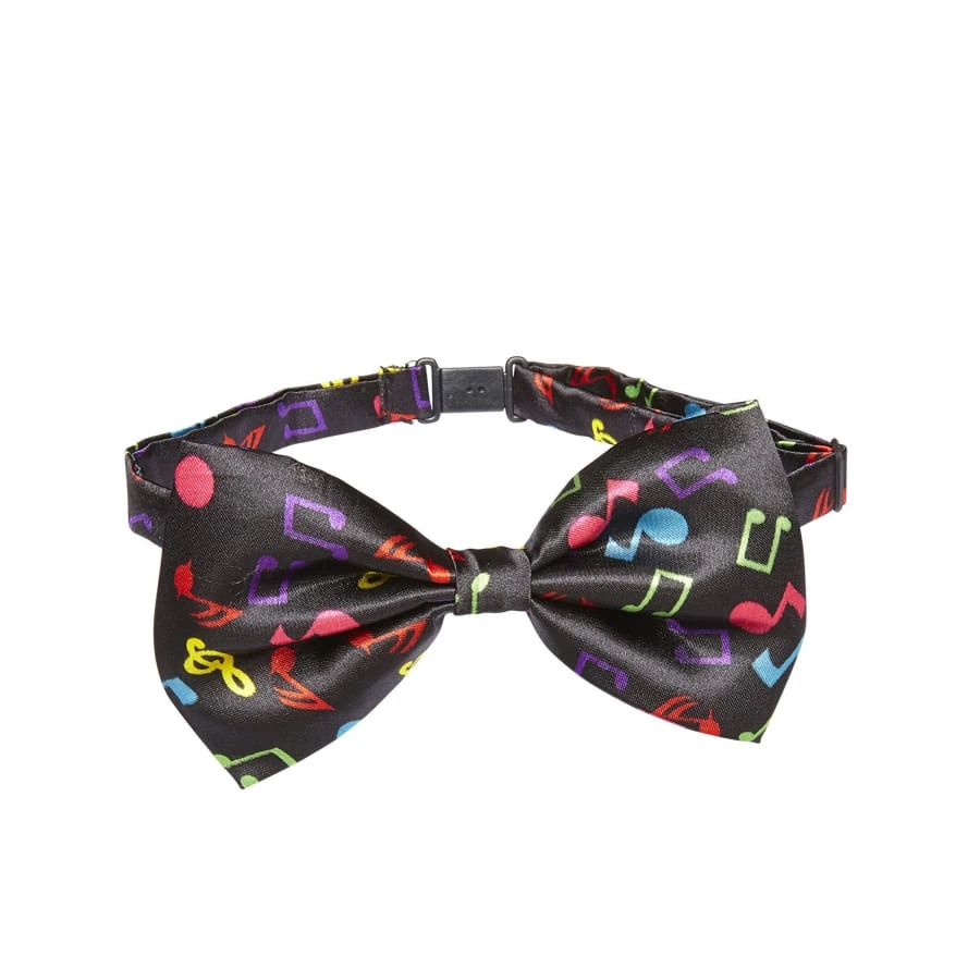 Noeud Papillon Noir Décoré De Notes De Musique 5 Noeud Papillon Noir Décoré De Notes De Musique – Image 3